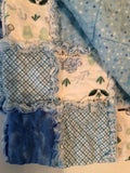 For Kristi - 36" x 36" Rag Quilt in Blues