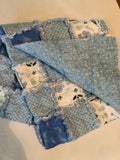 For Kristi - 36" x 36" Rag Quilt in Blues