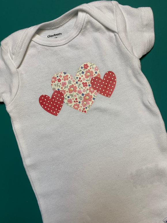 Floral Heart Onesie